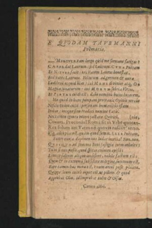 E Quodam Taubmanni Pooematio.