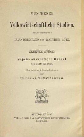 Japans auswärtiger Handel : von 1542 bis 1854 ; bearbeitet nach Quellenberichten
