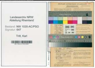 Entnazifizierung Karl Tritt , geb. 10.05.1903 (Bergmann)