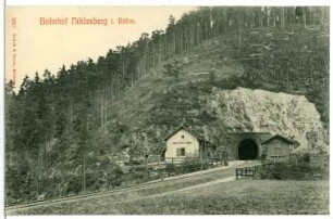 Niklasberg. Bahnhof und Tunnel