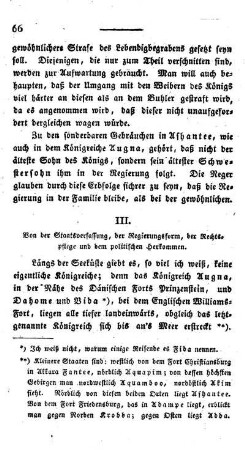 III. Von der Staatsverfassung, der Regierungsform, der Rechtspflege und dem politischen Herkommen.