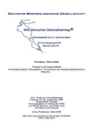 Poesie und Gesundheit : Kunikida Doppos "Musashino" im Kontext von literaturästhetischem Wandel…