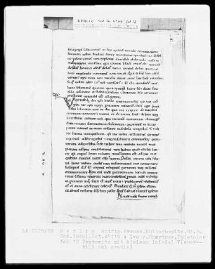 Ivo von Chartres, Epistolae — Initiale V(enerabili dei gratia), Folio 12recto