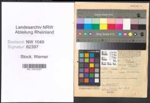 Entnazifizierung Werner Stock , geb. 21.02.1914 (Friseur)