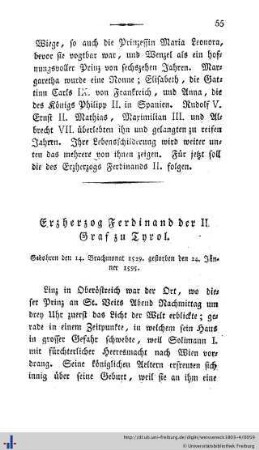 Erzherzog Ferdinand II. Graf zu Tyrol