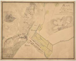 Plan der Gegend um das Dorf Bornim bei Potsdam