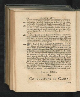 Caput XXVI. De Conclusione In Causa.