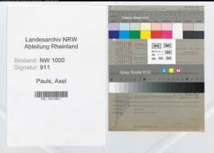 Entnazifizierung Axel Pauls, geb. 11.11.1900 (Postoberverwalter)