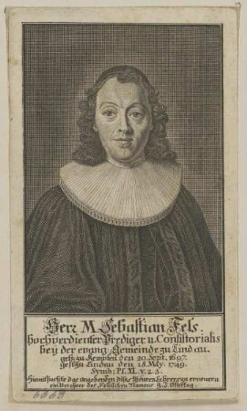 Bildnis des Sebastian Fels