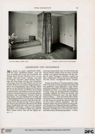 Gesinnung und Geschmack