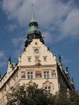 Prag - Fassade des Hotels "Paris" : Fassade des Hotels "Paris". Aufgenommen in Prag 2004