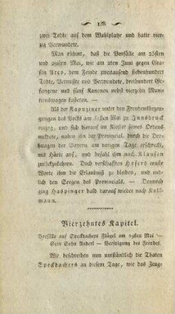 Vierzehntes Kapitel. Vorfaelle auf Speckbachers Fluegel am 29sten Mai ...