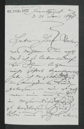 Brief an Wilhelm Engelmann : 30.01.1896