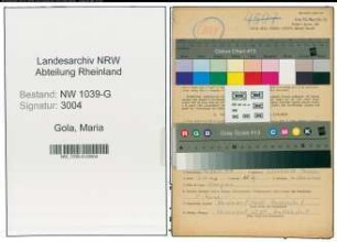 Entnazifizierung Maria Gola , geb. 15.07.1910 (Postbeamtin)