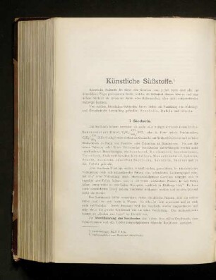 Künstliche Süßstoffe.