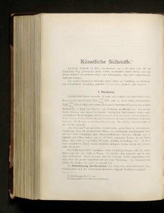 Künstliche Süßstoffe.