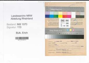 Entnazifizierung Erich Bulk , geb. 01.08.1898 (Geschaeftsfuehrer)