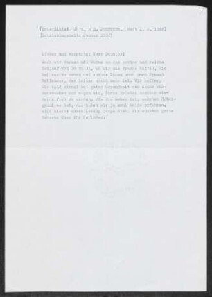 Brief von Gerhart Hauptmann und Margarete Hauptmann an Theodor Däubler