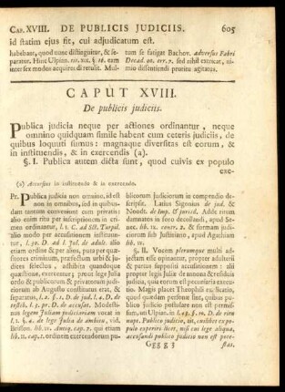 Caput XVIII. De publicis iudiciis