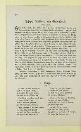 Joseph Freiherr von Eichendorff. 1788 - 1857