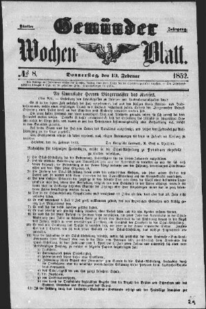 Gemünder Wochenblatt. 1852-1853