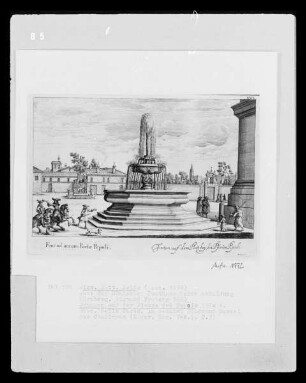 Aus der Römischen Fontänen Wahre Abbildung: Brunnen auf der Piazza del Popolo