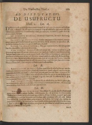 Ad Disputat. XVI. De Usufructu