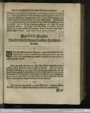 Das XXXI. Capitel. Von der Gefürsteten Probstey Berchtols-Gaden