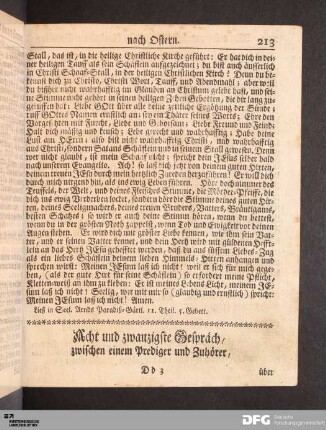 Acht und zwanzigste Gespräch, am dritten Sonntag nach Ostern.