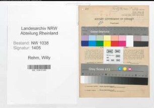 Entnazifizierung Willy Rehm , geb. 10.11.1891 (Finanzbeamter)