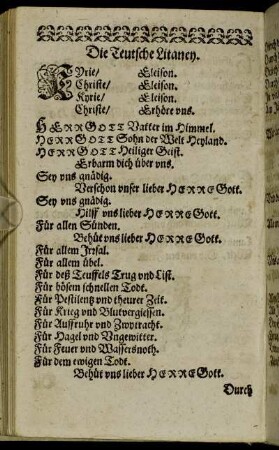 Die Teutsche Litaney.