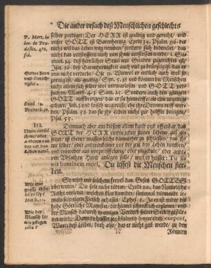 III. Niemand sol ihme/ oder anderen vor der zeit das Leben nemen.