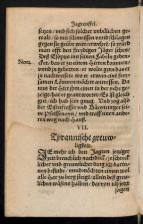 VII. Tyrannische greuwligkeit.