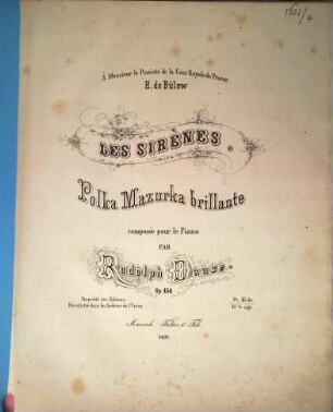 Les sirènes : polka-mazurka brillante ; pour le piano; op. 154