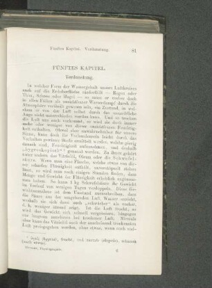Fünftes Kapitel. Verdunstung.