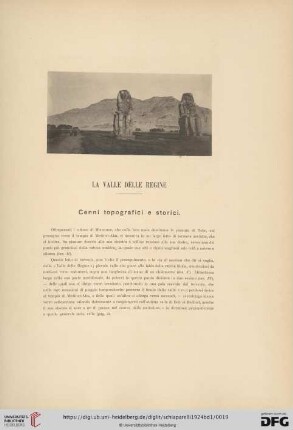 La Valle delle Regine; Cenni topografici e storici
