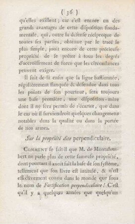 Sur la propriété dite perpendiculaire