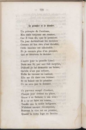 Le premier et le dernier.