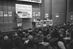 Wahlkampfveranstaltung der Karlsruher CDU mit dem CDU-Fraktionsvorsitzenden Dr. Alfred Dregger zur Bundestagswahl am 6. März 1983 im Konzerthaus