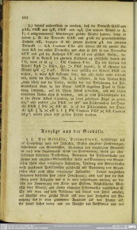 Erörterungen aus der Geodäsie