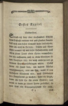 Erstes Kapitel. - Fünftes Kapitel.