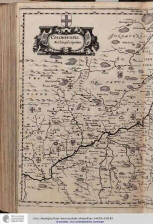Karte Coloniensis. Archiepiscopatus