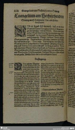Evangelium am Sechszehenden Sontag nach Trinitatis Luc. am siebenden Capitel