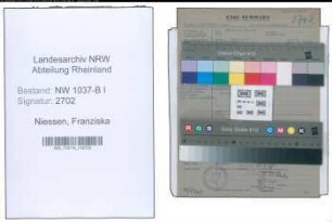 Entnazifizierung Franziska Niessen , geb. 12.11.1904 (Kaufm.Angestellte)