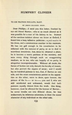 To Sir Watkin Phillips, Bart. of Jesus College, Oxon