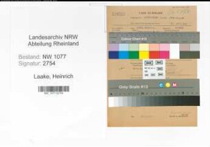 Entnazifizierung Heinrich Laake , geb. 00.00.0000 (Feuerwehrmann)