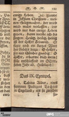 Das IX. Exempel.