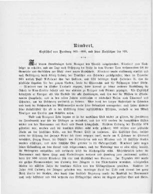 Rimbert, Erzbischof von Hamburg 865-888, und seine Nachfolger bis 918.