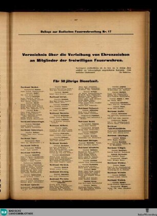Badische Feuerwehr-Zeitung : offizielles Organ d. Badischen Landes-Feuerwehr-Verbandes u. d. badischen Feuerwehren, Beilage zur Badischen Feuerwehrzeitung