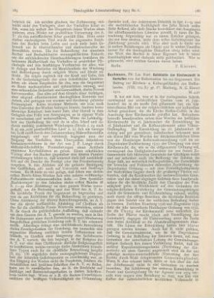 186-187 [Rezension] Bachmann, Karl, Geschichte der Kirchenzucht in Kurhessen von der Reformation bis zur Gegenwart